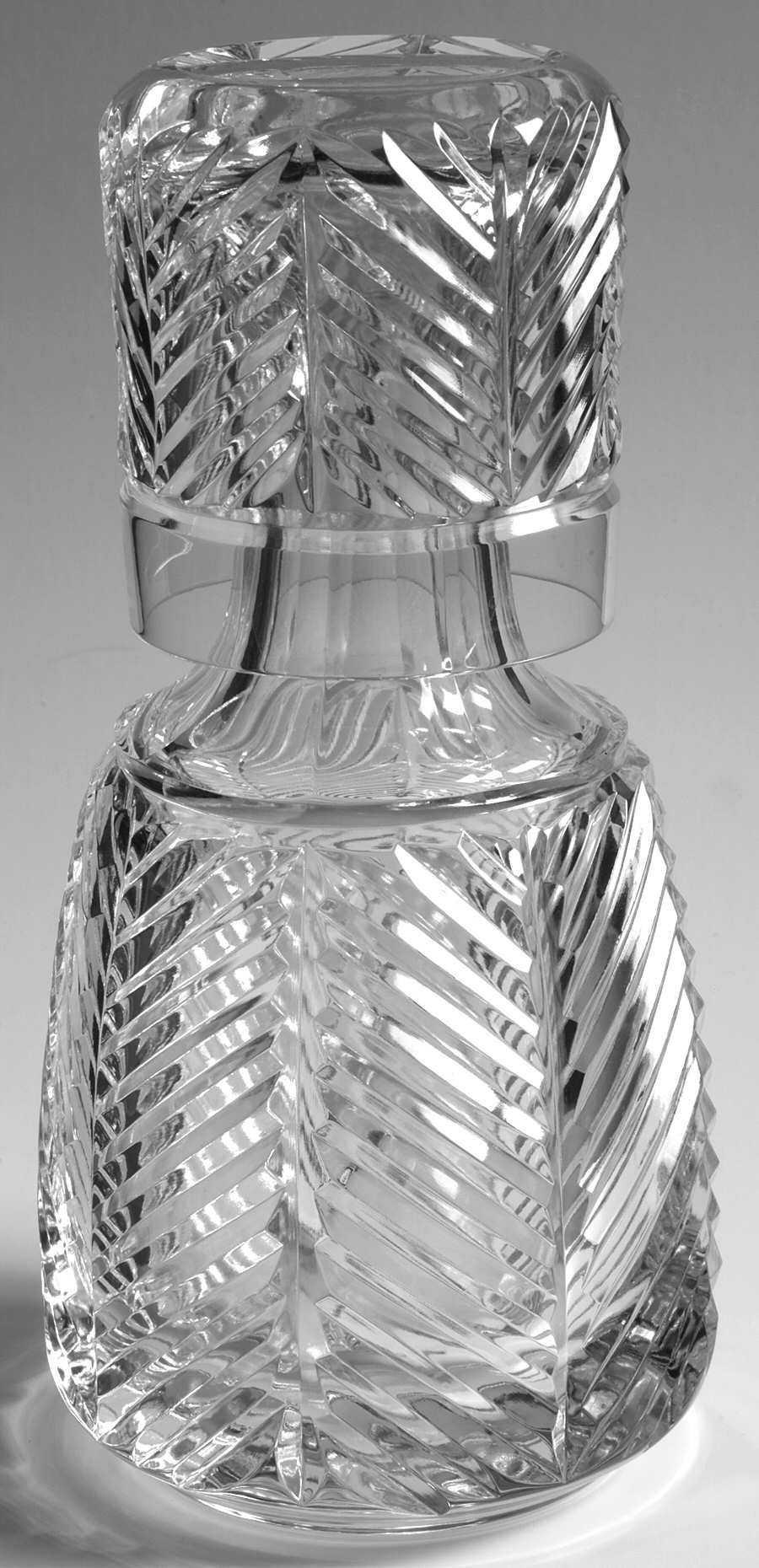 Herringbone (2 Piece) Nite Set (Carafe & Tumbler) by Ralph Lauren Crystal-1