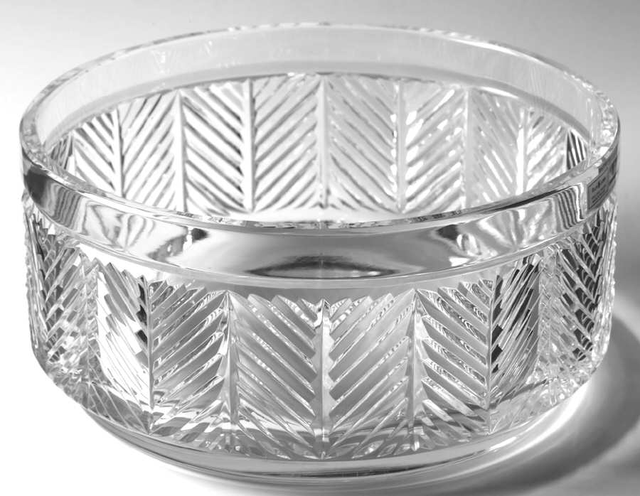 Herringbone 10" Round Bowl by Ralph Lauren Crystal-1