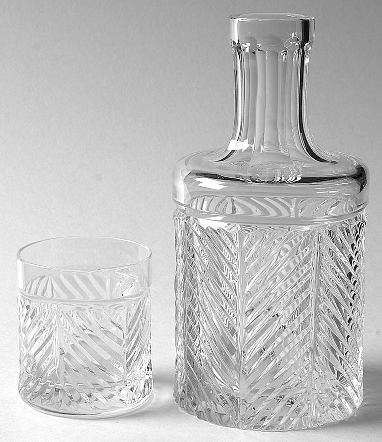 Herringbone (2 Piece) Nite Set (Carafe & Tumbler) by Ralph Lauren Crystal-1