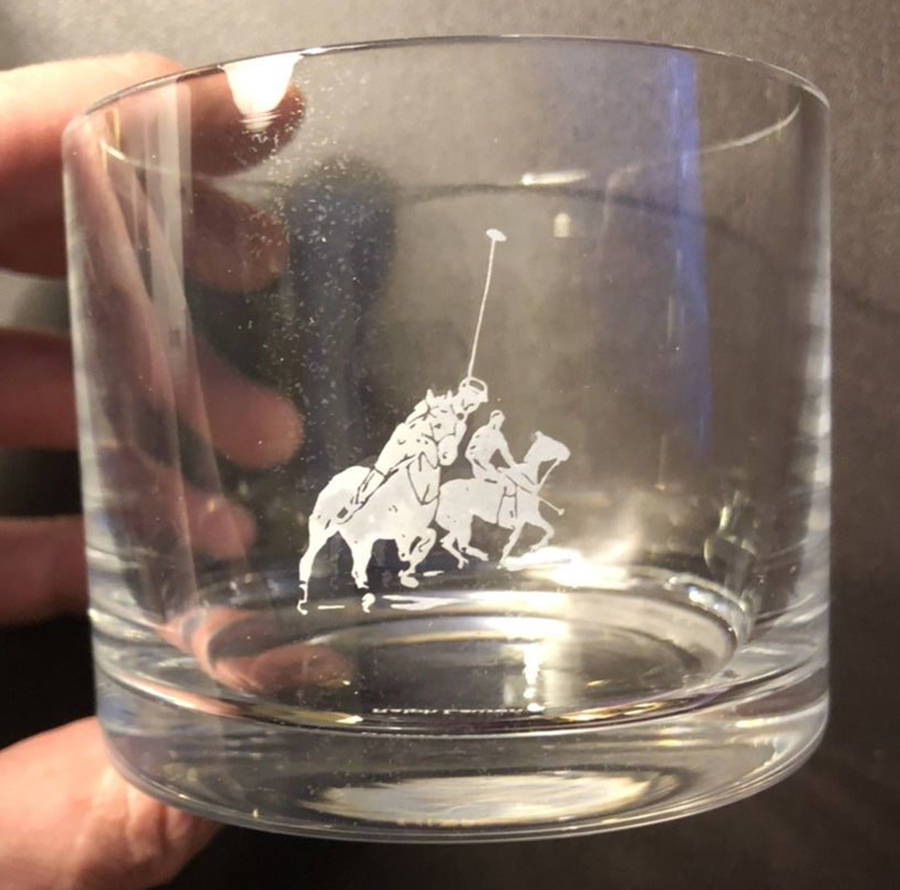 Polo Scene (No Safety Lip) Votive Candleholder by Ralph Lauren Crystal-1
