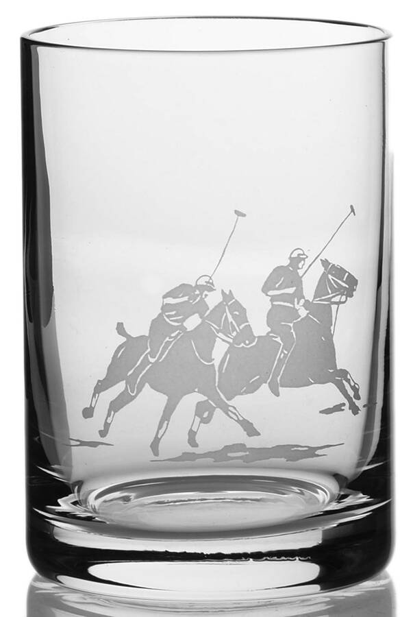 Polo Scene (No Safety Lip) 19 Oz Flat Tumbler by Ralph Lauren Crystal-1