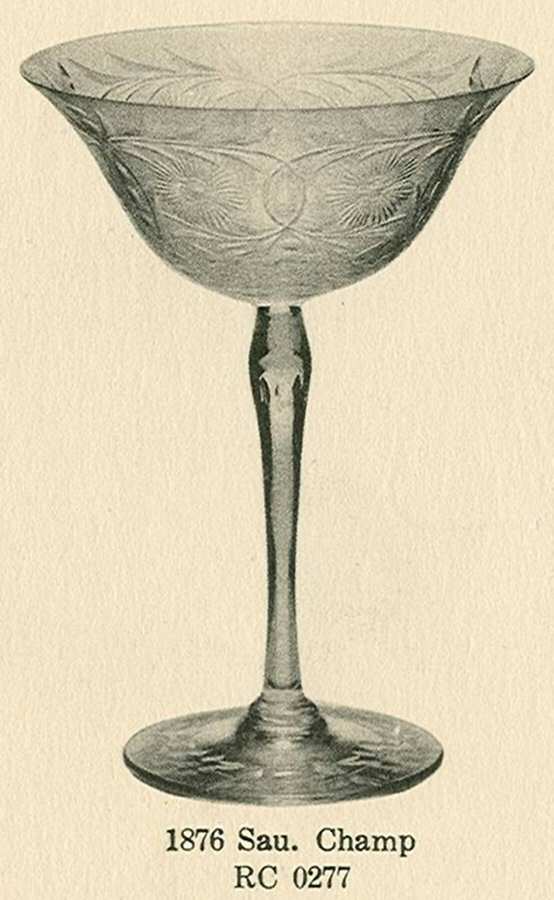 Cut 0277 Champagne/Tall Sherbet by Libbey Glass Company-1