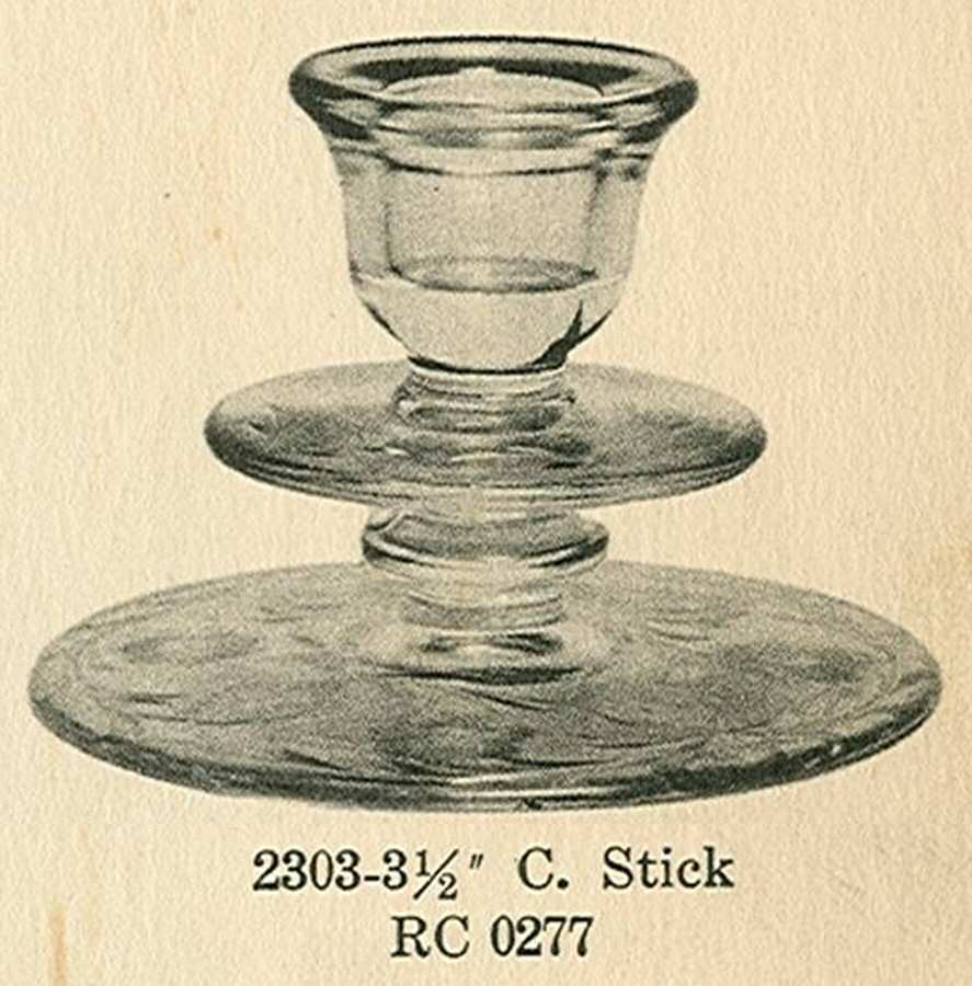 Cut 0277 3" Single Light Candlestick by Libbey Glass Company-1