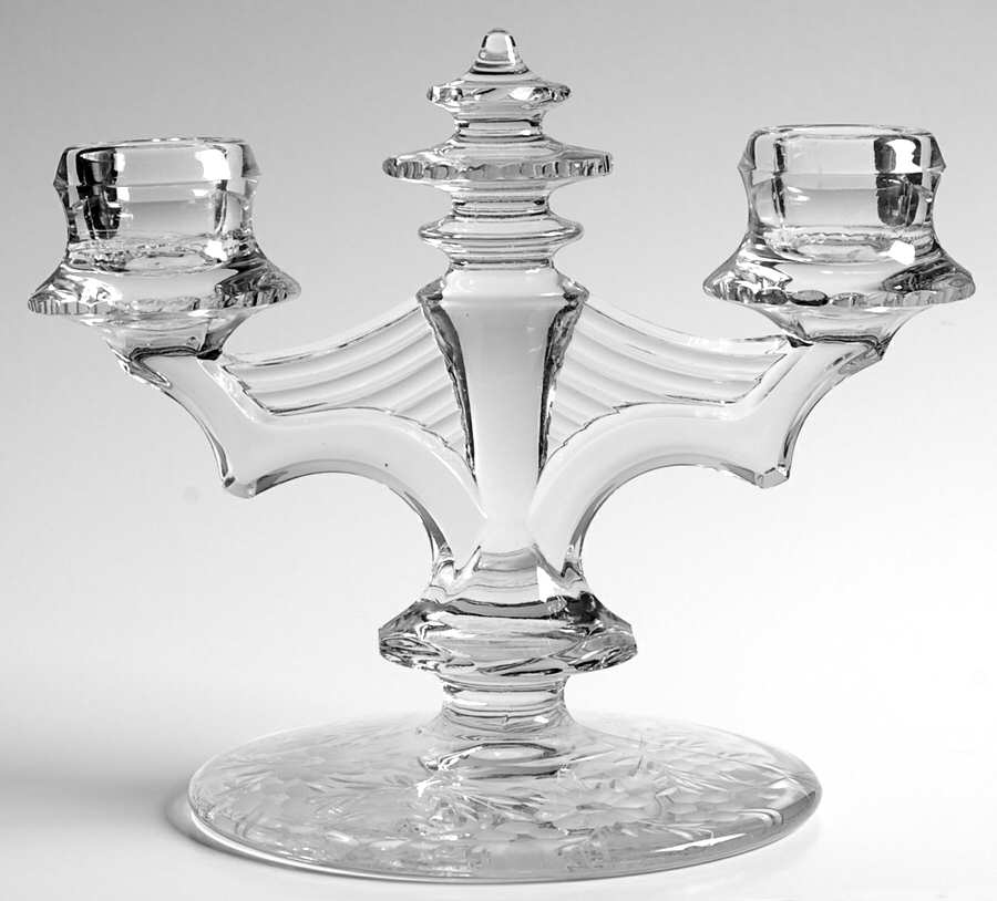 2010-2 (Gray Cut) Double Light Candlestick by Rock Sharpe-1