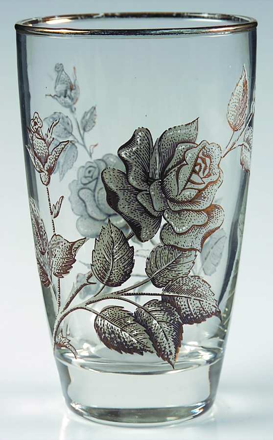 Rose Bouquet Highball Glass by Libbey Glass Company-1