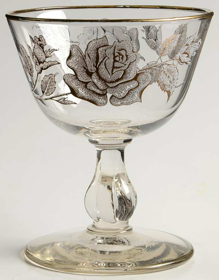 Rose Bouquet Champagne/Tall Sherbet by Libbey Glass Company-1