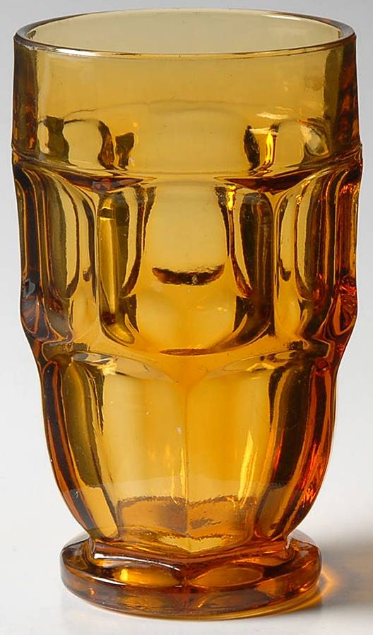 Ashburton Amber 10 Oz Flat Tumbler by Libbey Glass Company-1