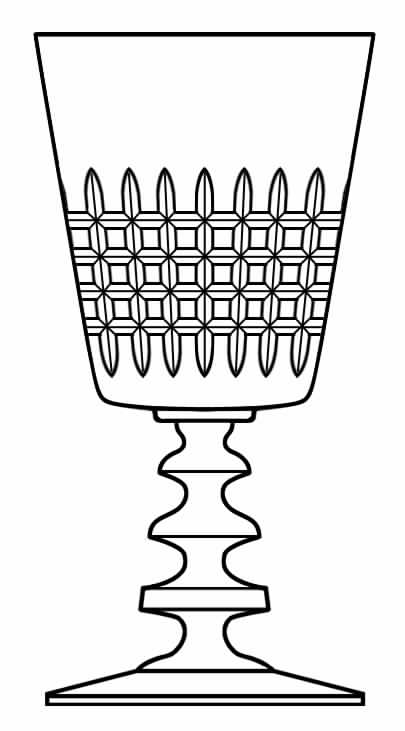 Baguette Water Goblet by Rock Sharpe-1