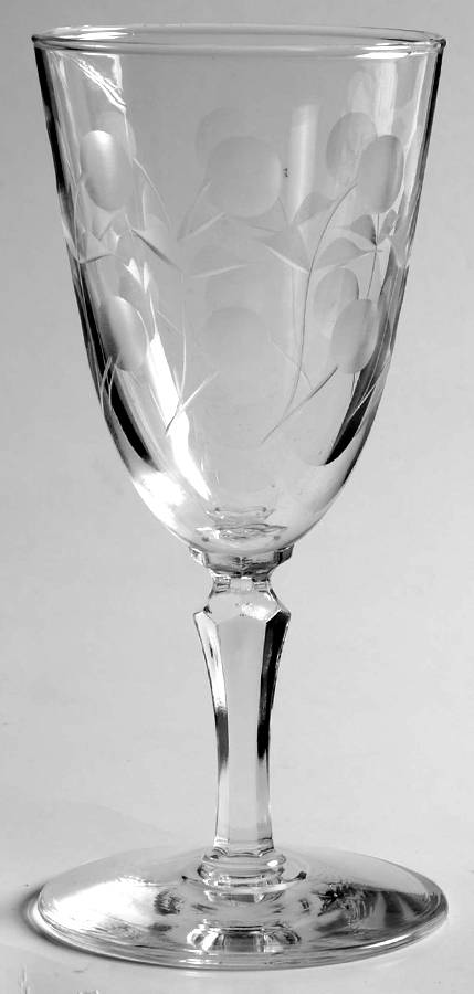 Carlton (Dots) Wine Glass by Libbey Glass Company-1