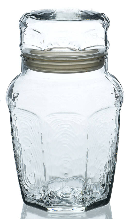 Chivalry Clear 7" Storage Jar & Lid by Libbey Glass Company-1