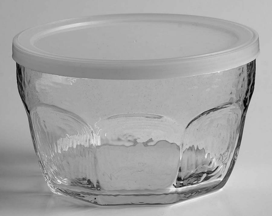 Chivalry Clear 4" Storage Bowl with Plastic Lid by Libbey Glass Company-1