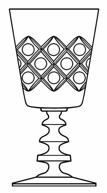 Circle and Square Water Goblet by Rock Sharpe-1