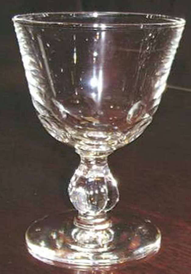Coin Cut Cordial Glass by Libbey Glass Company-1