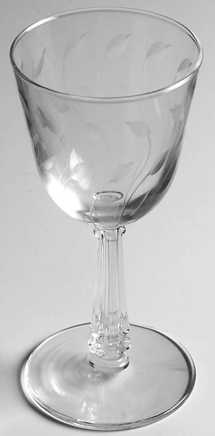 Crystal Leaf Wine Glass by Libbey Glass Company-1