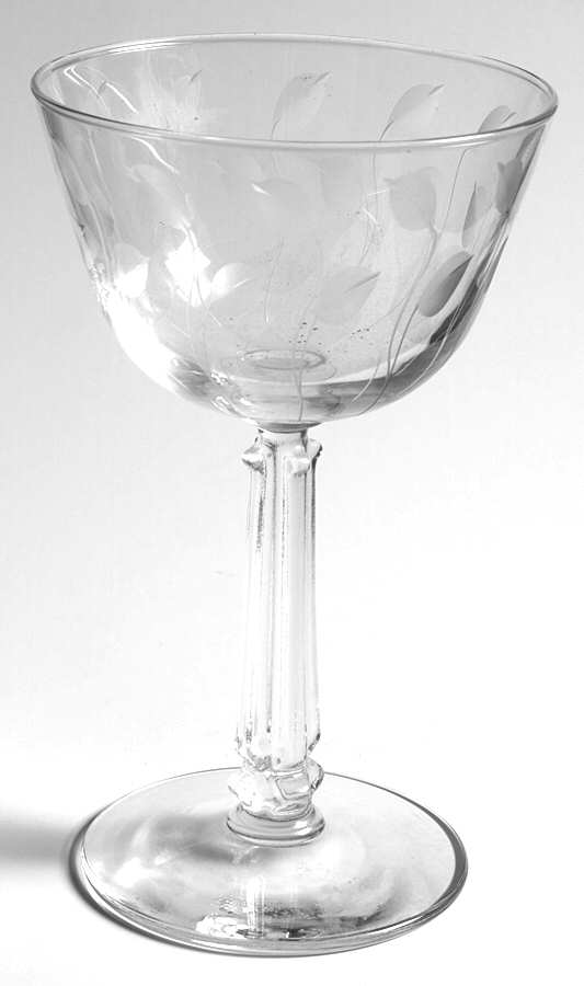 Crystal Leaf Champagne/Tall Sherbet by Libbey Glass Company-1
