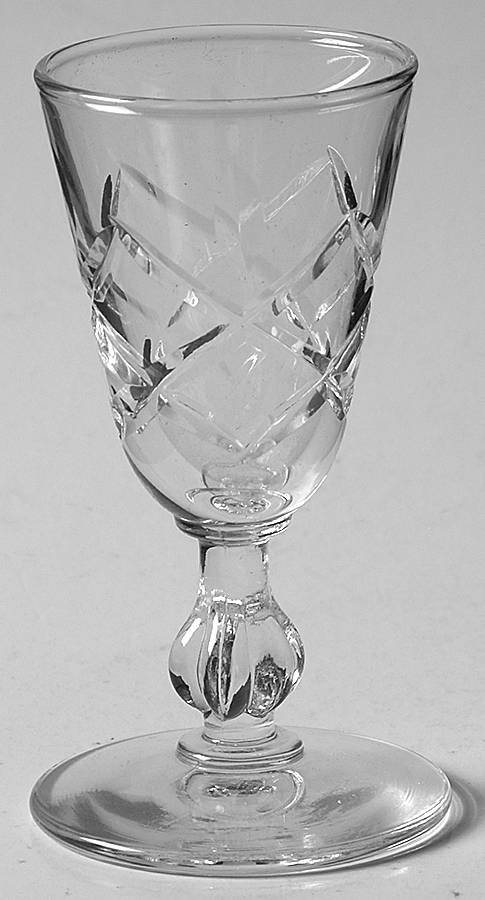 Diamond Cut Cordial Glass by Libbey Glass Company-1