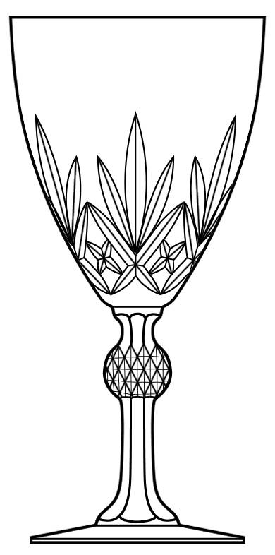 Gala Water Goblet by Libbey Glass Company-1
