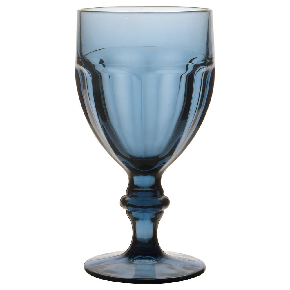 Gibraltar Dusky Blue Water Goblet by Libbey Glass Company-1