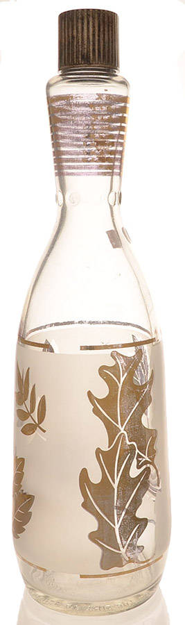 Golden Foliage Bar Bottle & Lid by Libbey Glass Company-1