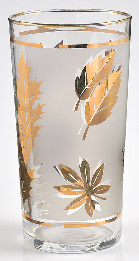 Golden Foliage 10 Oz Flat Tumbler by Libbey Glass Company-1