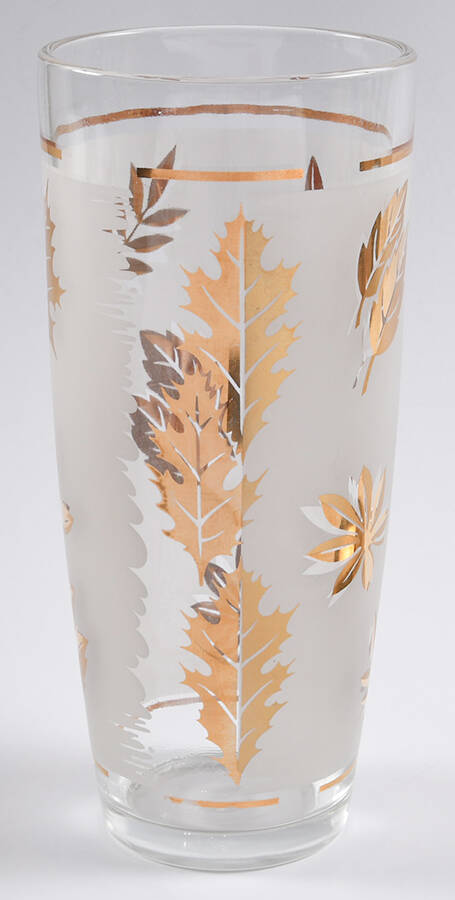 Golden Foliage Cocktail Shaker No Lid by Libbey Glass Company-1