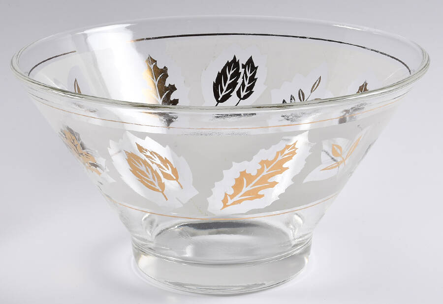 Golden Foliage Large Dessert Bowl by Libbey Glass Company-1