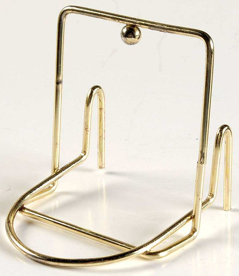 Golden Foliage Metal Holder for Chip & Dip by Libbey Glass Company-1