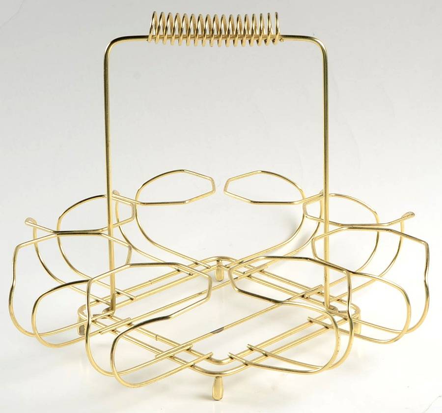 Golden Foliage Metal Stand for 9 pc Tum12 & Ice Bucket Set by Libbey Glass Company-1