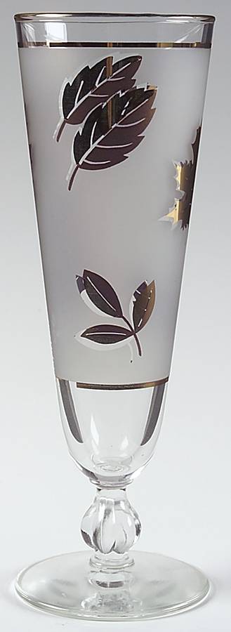 Golden Foliage Pilsner Glass by Libbey Glass Company-1