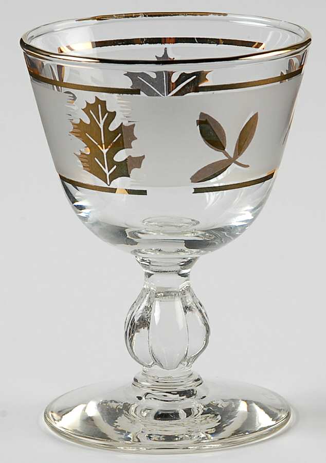 Golden Foliage Wine Glass by Libbey Glass Company-1