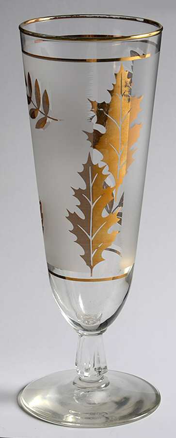 Golden Foliage Pilsner Glass by Libbey Glass Company-1