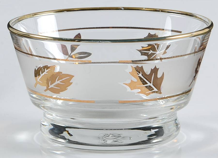 Golden Foliage Oyster or Fruit Cocktail by Libbey Glass Company-1