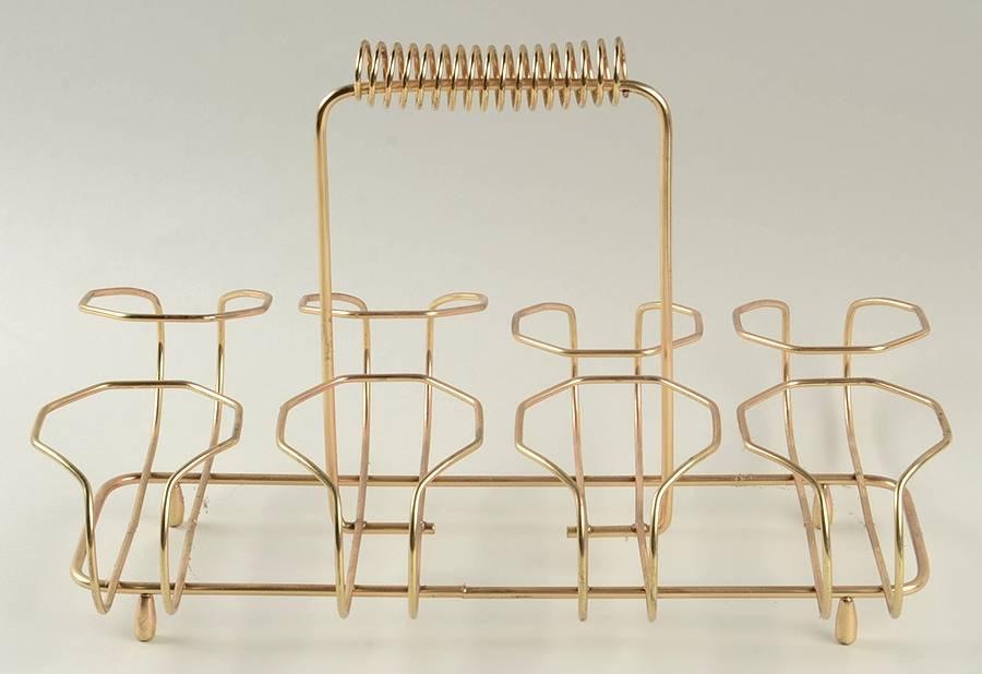 Golden Foliage Metal Holder Only for 8 TUM12 Tumbler Set by Libbey Glass Company-1