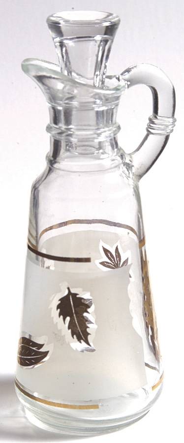 Golden Foliage Cruet & Stopper by Libbey Glass Company-1