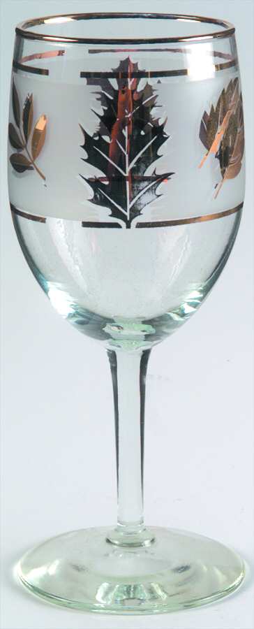 Gold Leaf (Stem 8400) Water Goblet by Libbey Glass Company-1