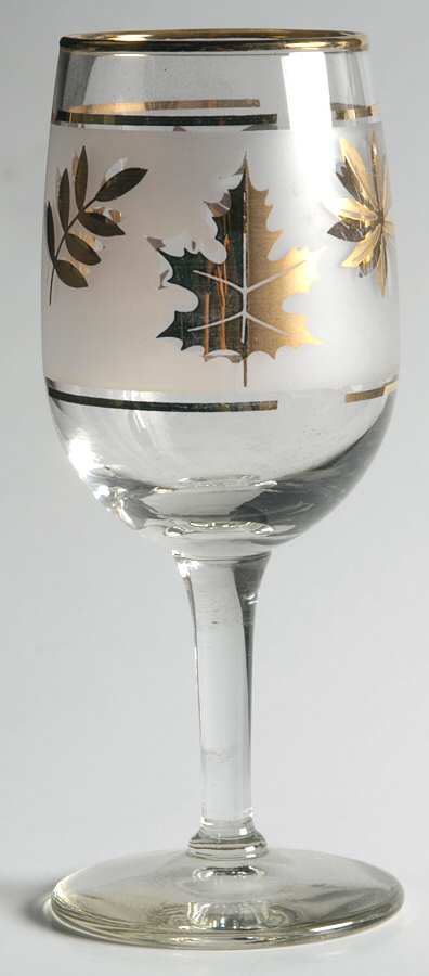 Gold Leaf (Stem 8400) Wine Glass by Libbey Glass Company-1