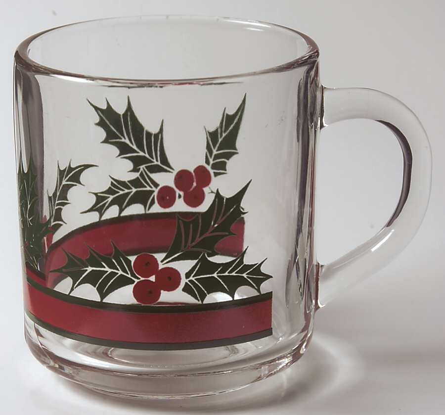 Holly & Berries Mug by Libbey Glass Company-1