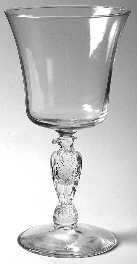 Liberty Bell (Eagle Stem) Water Goblet by Libbey Glass Company-1