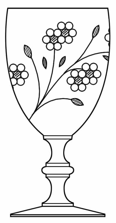 Peach Bloom Water Goblet by Rock Sharpe-1
