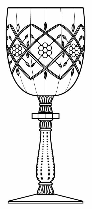 Queen Ann Water Goblet by Rock Sharpe-1