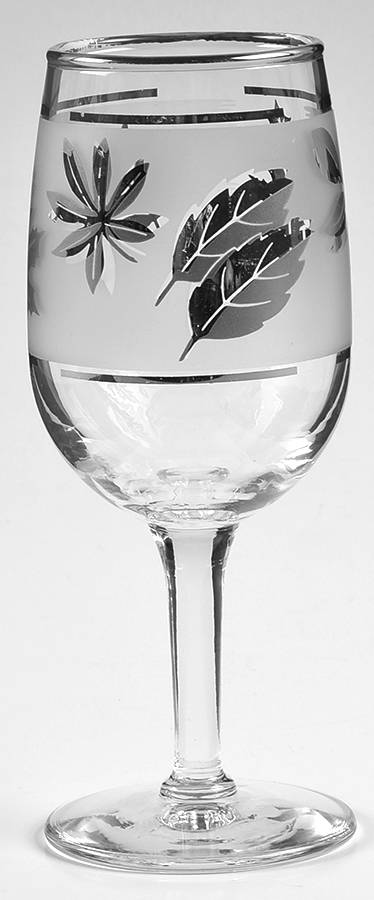 Silver Leaf Tulip Wine by Libbey Glass Company-1