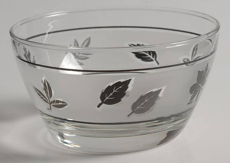 Silver Leaf Small Fruit Dessert Bowl by Libbey Glass Company-1