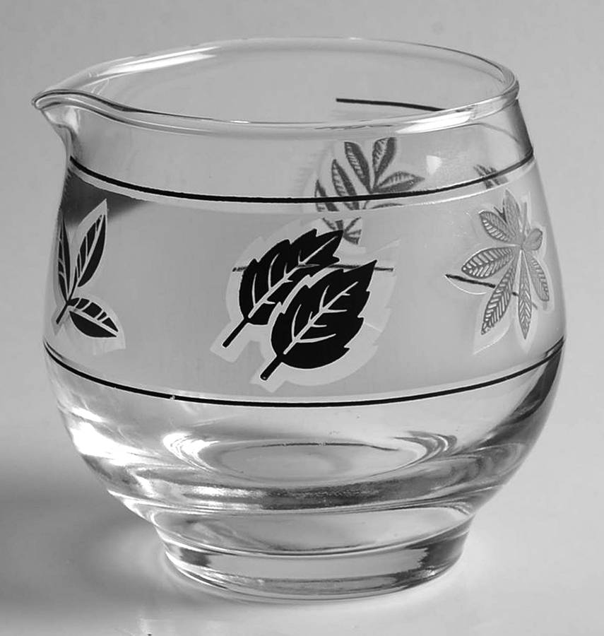 Silver Leaf Creamer by Libbey Glass Company-1