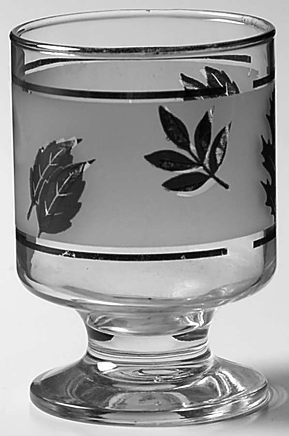 Silver Leaf On the Rocks Glass by Libbey Glass Company-1