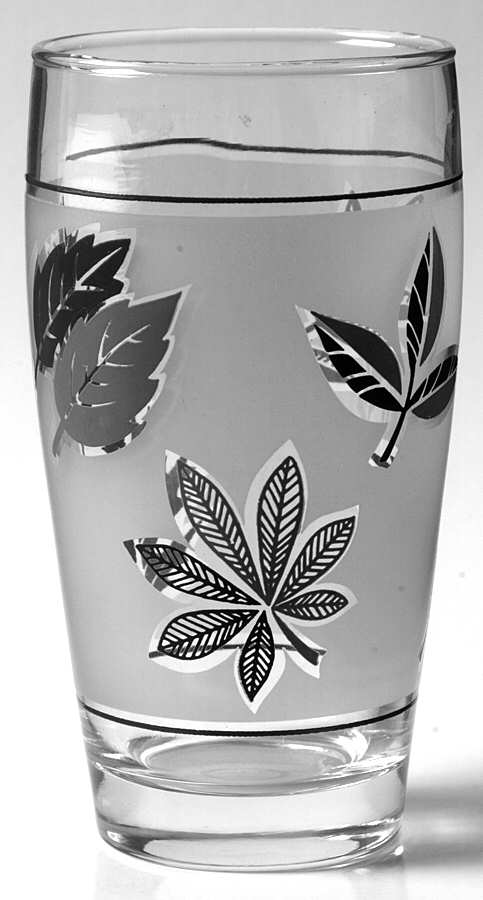 Silver Leaf 12 Oz Flat Tumbler by Libbey Glass Company-1