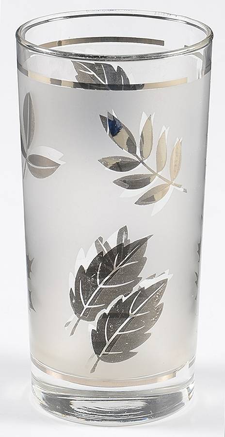 Silver Leaf 16 Oz Flat Tumbler by Libbey Glass Company-1