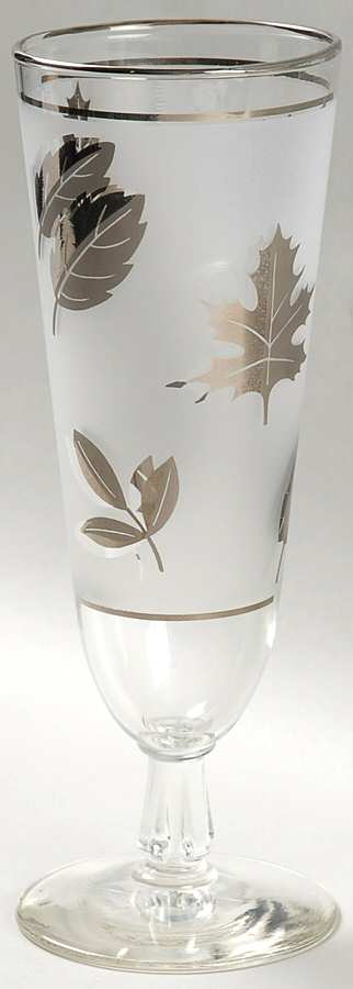 Silver Leaf Pilsner Glass by Libbey Glass Company-1
