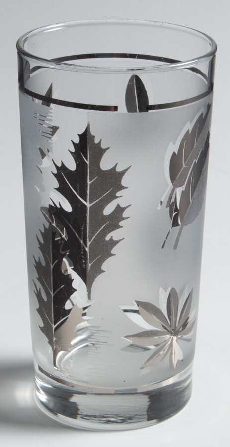 Silver Leaf 12 Oz Flat Tumbler by Libbey Glass Company-1