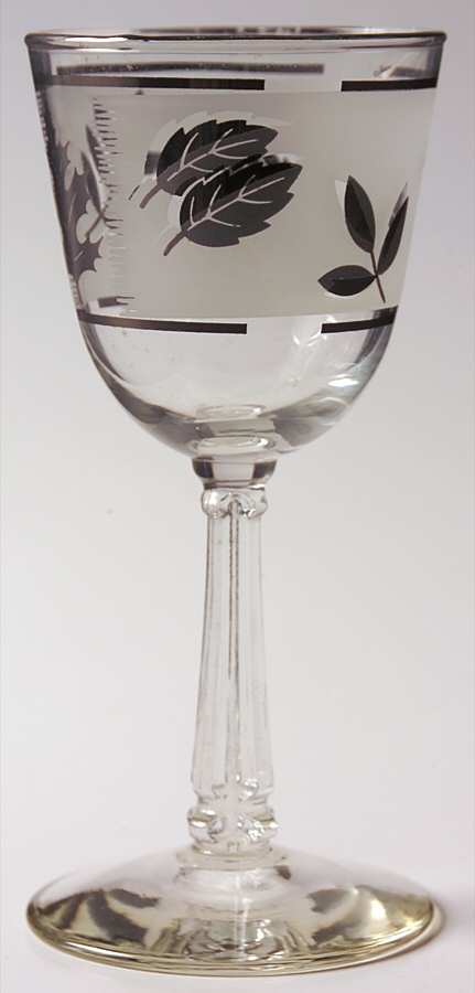 Silver Leaf Wine Glass by Libbey Glass Company-1