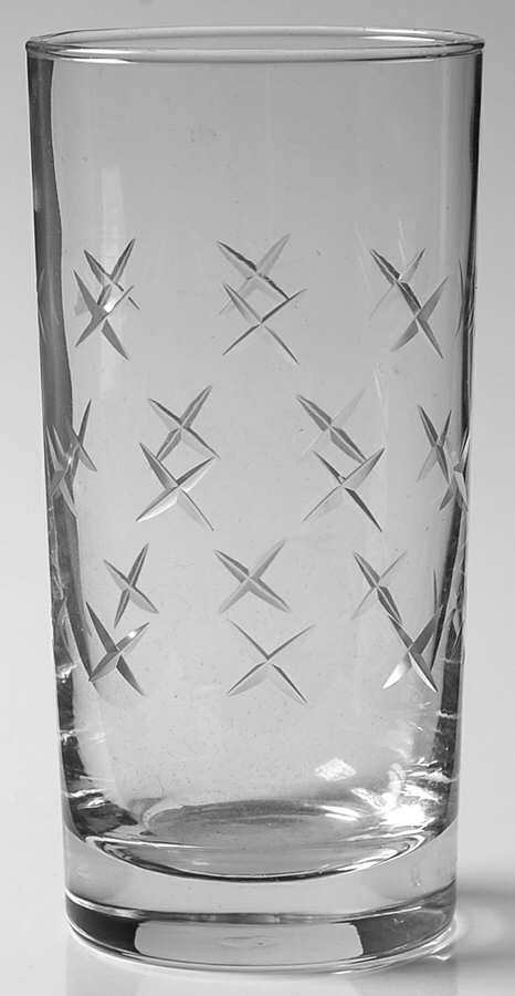 Stardust (Gray Cutting, 3003) Highball Glass by Libbey Glass Company-1